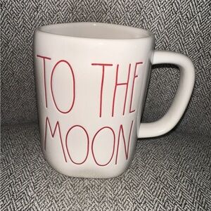 Rae Dunn By Magenta TO THE MOON, AND BACK double sided Ceramic LL Coffee HTF